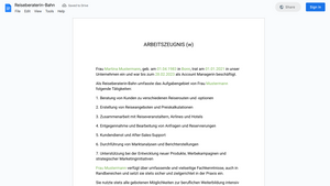 Arbeitszeugnis