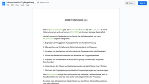 Arbeitszeugnis