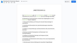Arbeitszeugnis