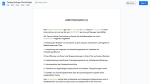Arbeitszeugnis