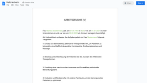 Arbeitszeugnis