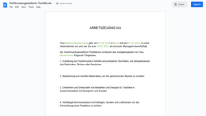 Arbeitszeugnis