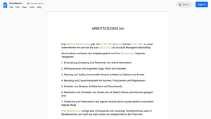 Arbeitszeugnis