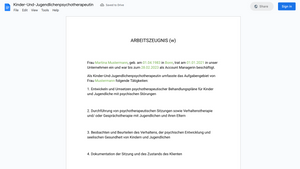 Arbeitszeugnis