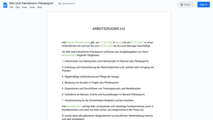 Arbeitszeugnis
