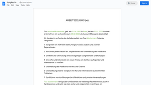 Arbeitszeugnis