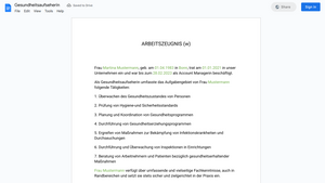 Arbeitszeugnis