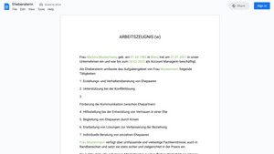 Arbeitszeugnis