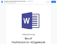 Laden Sie das Bild in den Galerie-Viewer, Arbeitsvertrag-Fachleiterin-Allgemeinbildende-Schulen