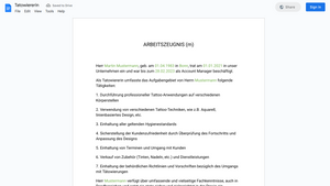 Arbeitszeugnis