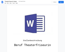 Laden Sie das Bild in den Galerie-Viewer, Stellenbeschreibung-Theaterfriseurin