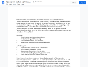 Stellenbeschreibung
