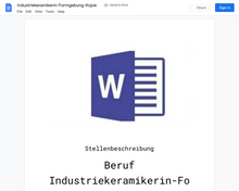 Laden Sie das Bild in den Galerie-Viewer, Stellenbeschreibung-Industriekeramikerin-Formgebung