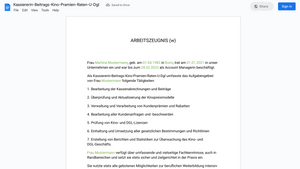 Arbeitszeugnis