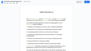 Arbeitszeugnis