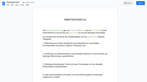 Arbeitszeugnis