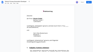 Arbeitsvertrag