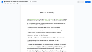 Arbeitszeugnis