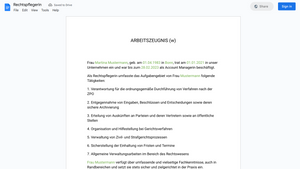 Arbeitszeugnis