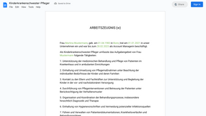 Arbeitszeugnis