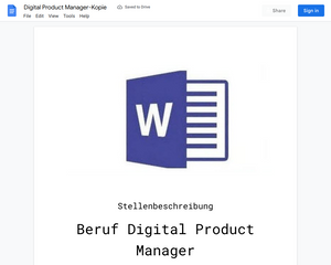 Stellenbeschreibung-Digital Product Manager