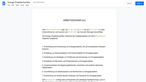 Arbeitszeugnis