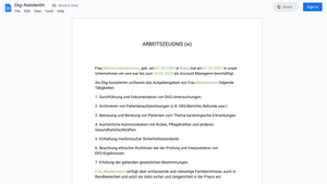 Arbeitszeugnis