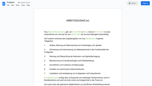 Arbeitszeugnis