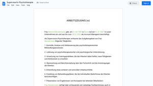 Arbeitszeugnis