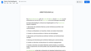 Arbeitszeugnis