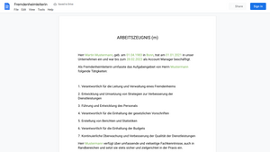 Arbeitszeugnis