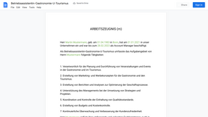 Arbeitszeugnis