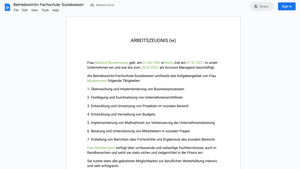 Arbeitszeugnis