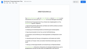 Arbeitszeugnis