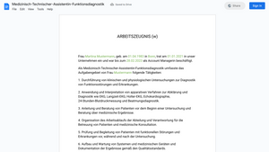 Arbeitszeugnis