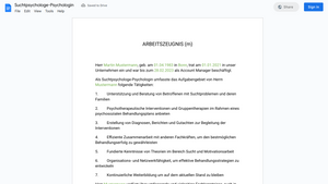 Arbeitszeugnis