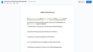 Arbeitszeugnis