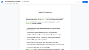 Arbeitszeugnis
