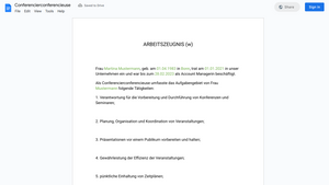 Arbeitszeugnis
