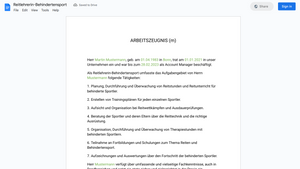 Arbeitszeugnis
