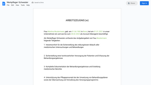 Arbeitszeugnis