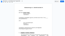 Laden Sie das Bild in den Galerie-Viewer, Arbeitsvertrag-Dekorations- und Schildermaler-Pragerhelfer