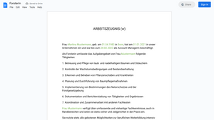 Arbeitszeugnis
