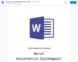 Stellenbeschreibung-Assistentin-Systemgastronomie