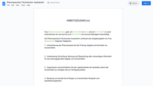 Arbeitszeugnis
