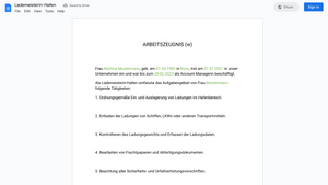 Arbeitszeugnis