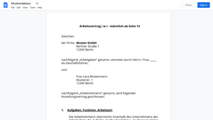 Arbeitsvertrag-Musikredakteur