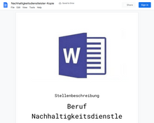 Laden Sie das Bild in den Galerie-Viewer, Stellenbeschreibung-Nachhaltigkeitsdienstleister