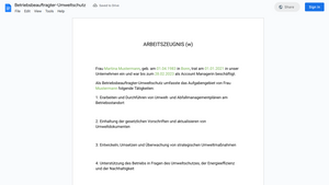 Arbeitszeugnis