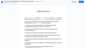 Arbeitszeugnis